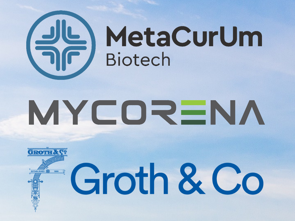 Logotyper Metacurum, Mycrena, Groth & Co